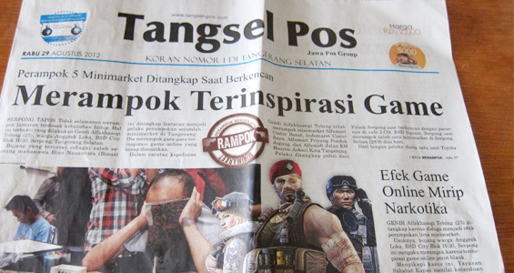 Headline Tangsel Pos 29 Agustus 2012